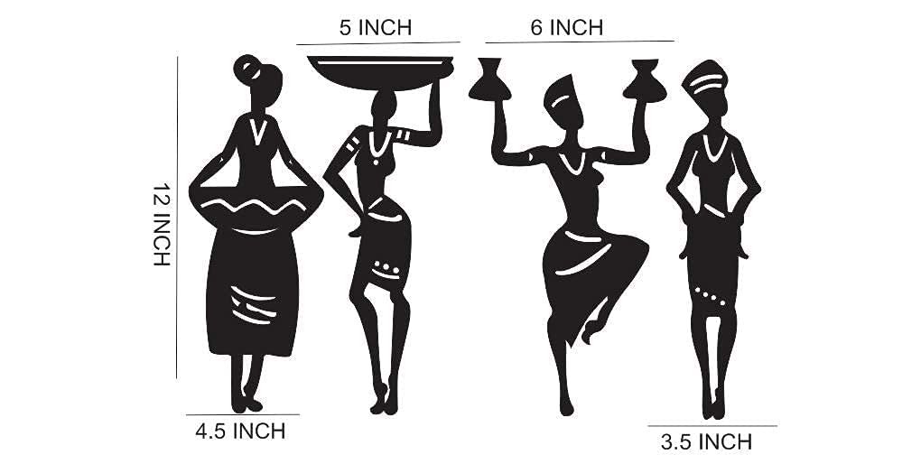 Otidge Indian Women MDF wooden wall hanging - image 4