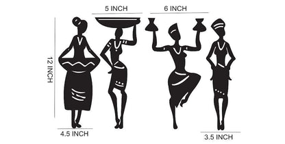 Otidge Indian Women MDF wooden wall hanging - image 4