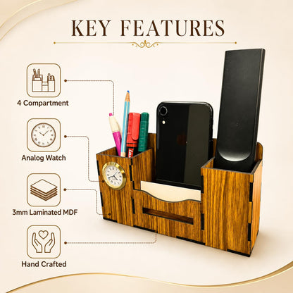 Zesta Desk Organiser with Clock – image 8