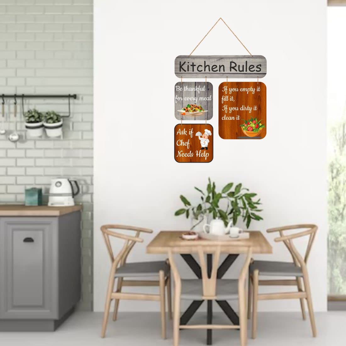 Zesta Kitchen Rules MDF wooden wall hanging - image 4