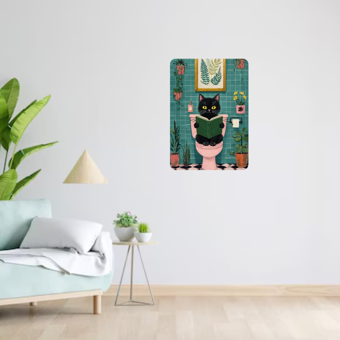 Zesta Bathroom – Design 8 self-adhesive MDF wooden wall hanging - image 4