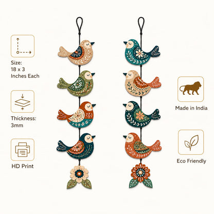 Zesta Birds Toran – 2 MDF wooden wall hanging - image 4