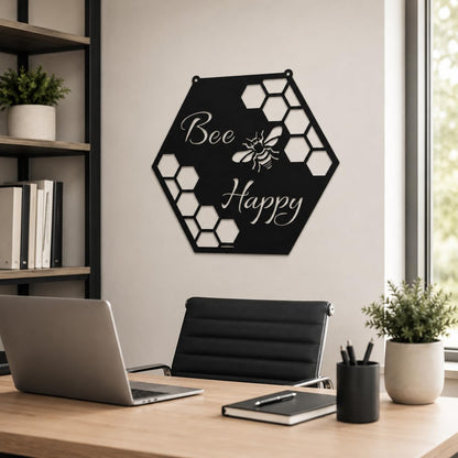 Zesta Bee Happy MDF wooden wall hanging - image 4