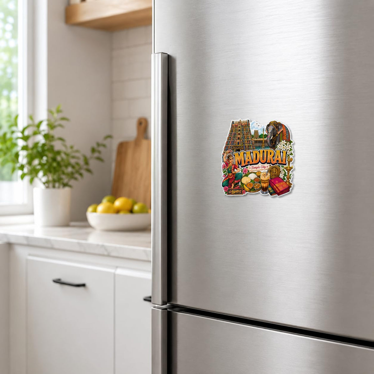 Zesta Madurai wooden fridge magnet - image 4