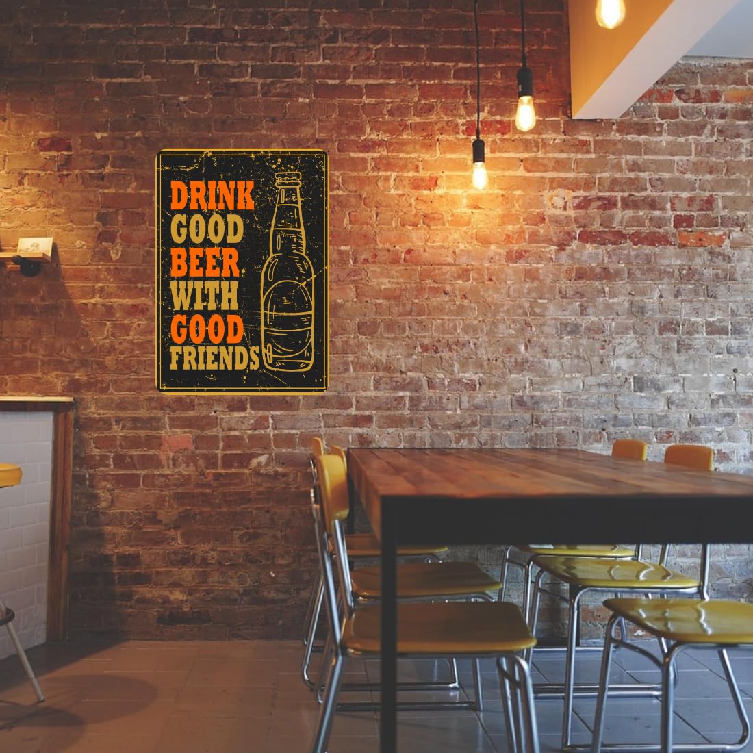 Zesta Drink Good self-adhesive MDF wooden wall hanging - image 4