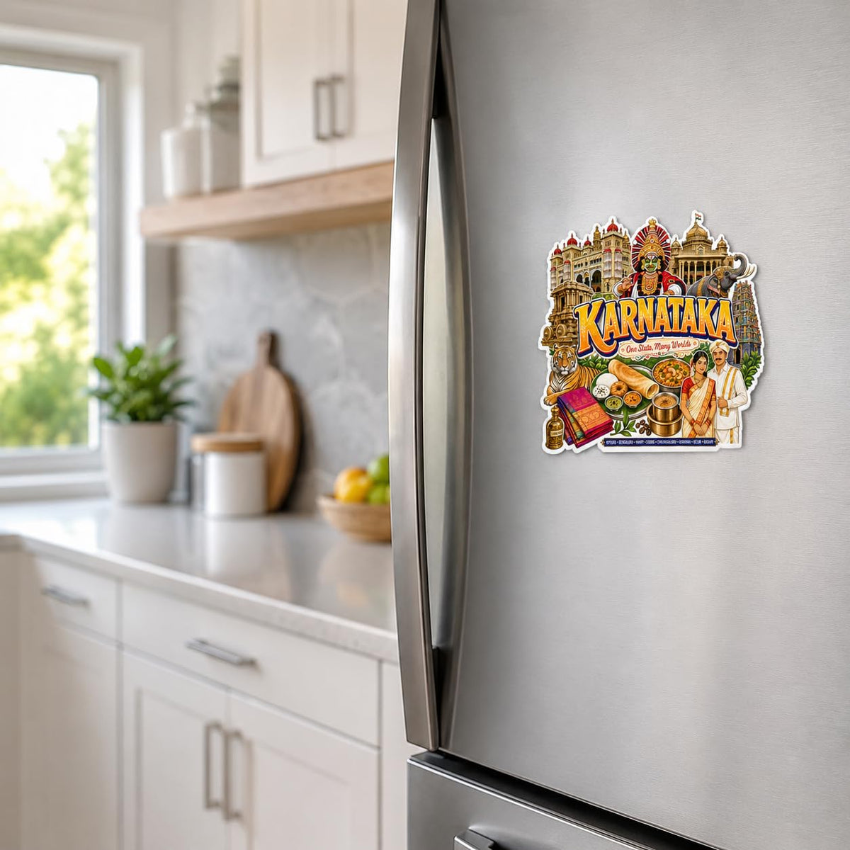 Zesta Karnataka wooden fridge magnet - image 5