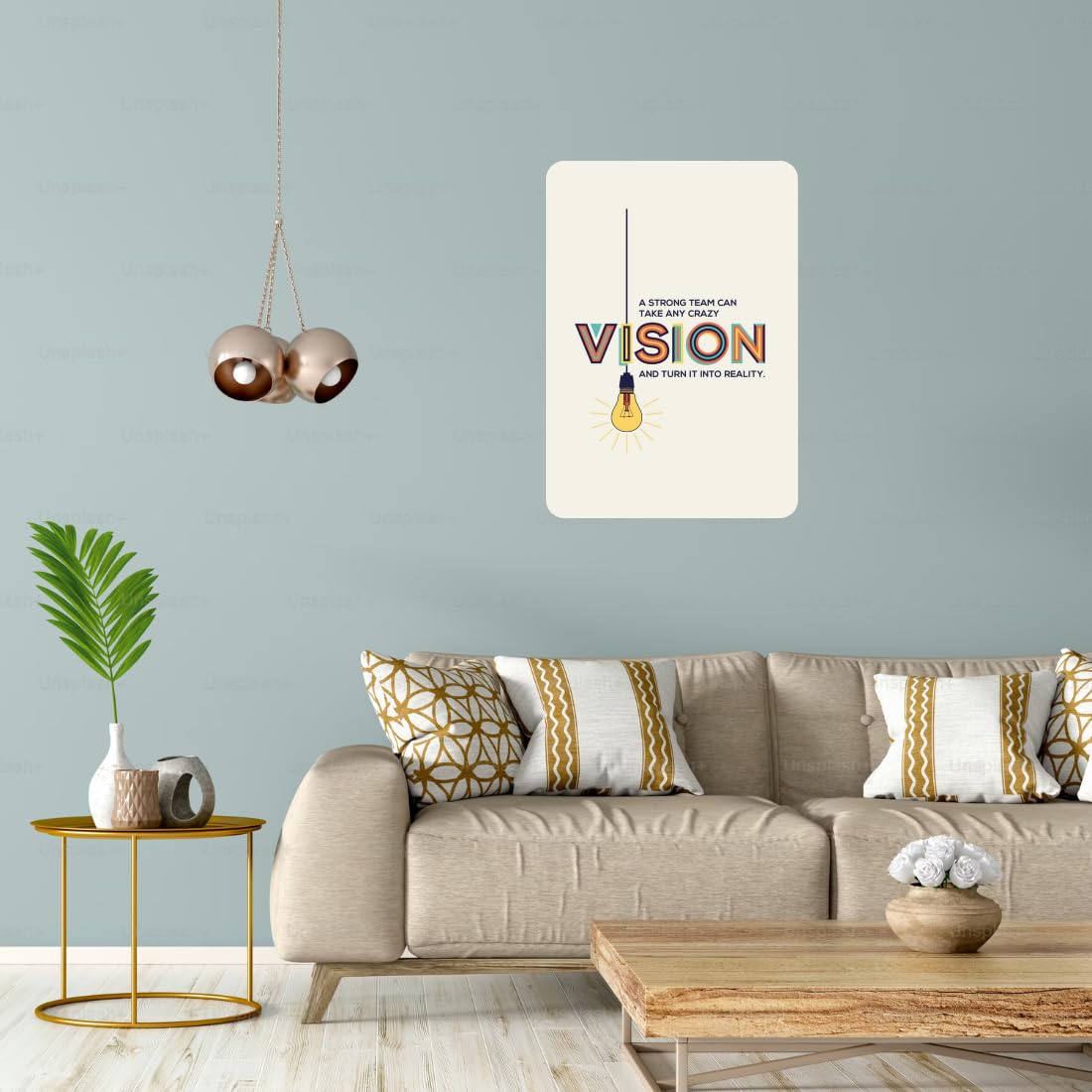Zesta Vision self-adhesive MDF wooden wall hanging - image 5