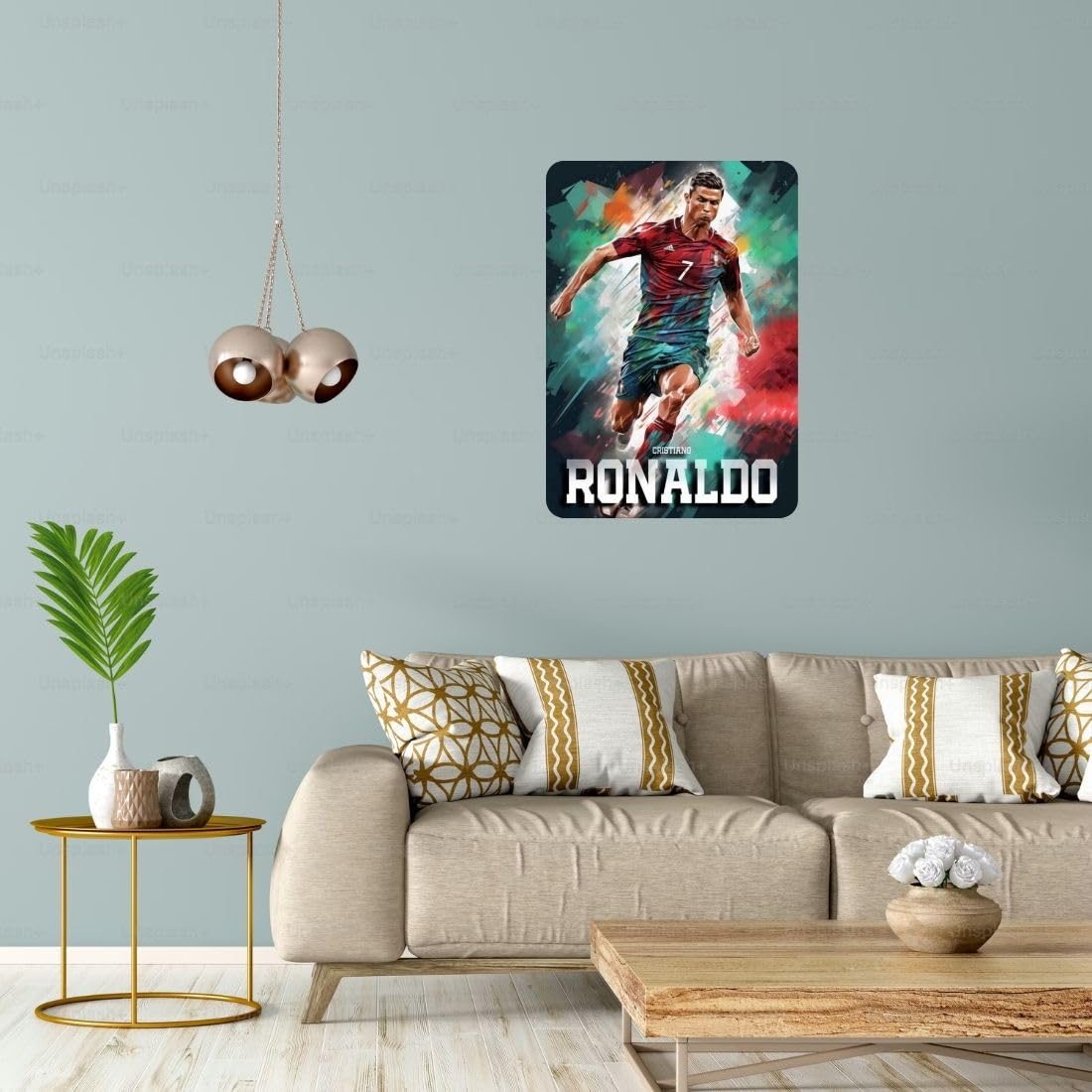 Zesta Ronaldo self-adhesive MDF wooden wall hanging - image 5