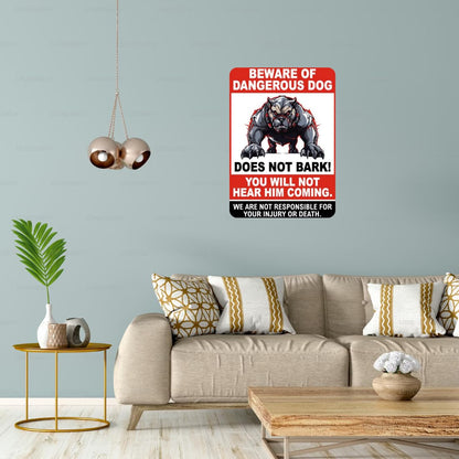 Zesta Beware of Dogs self-adhesive MDF wooden wall hanging - image 5