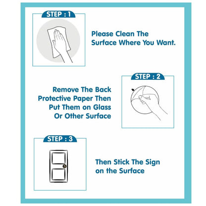 Zesta Push Pull Vertical self-adhesive acrylic sign - image 5