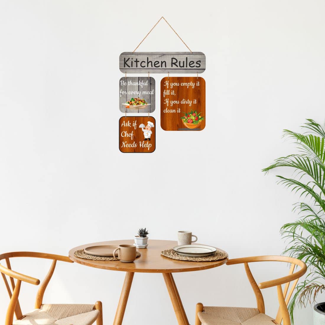 Zesta Kitchen Rules MDF wooden wall hanging - image 5