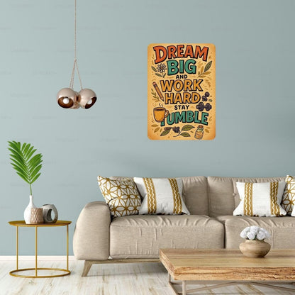 Zesta Dream Big self-adhesive MDF wooden wall hanging - image 5