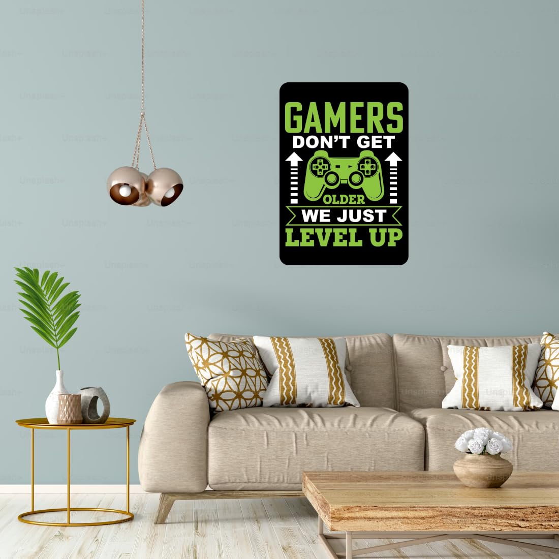 Zesta Gamer self-adhesive MDF wooden wall hanging - image 5