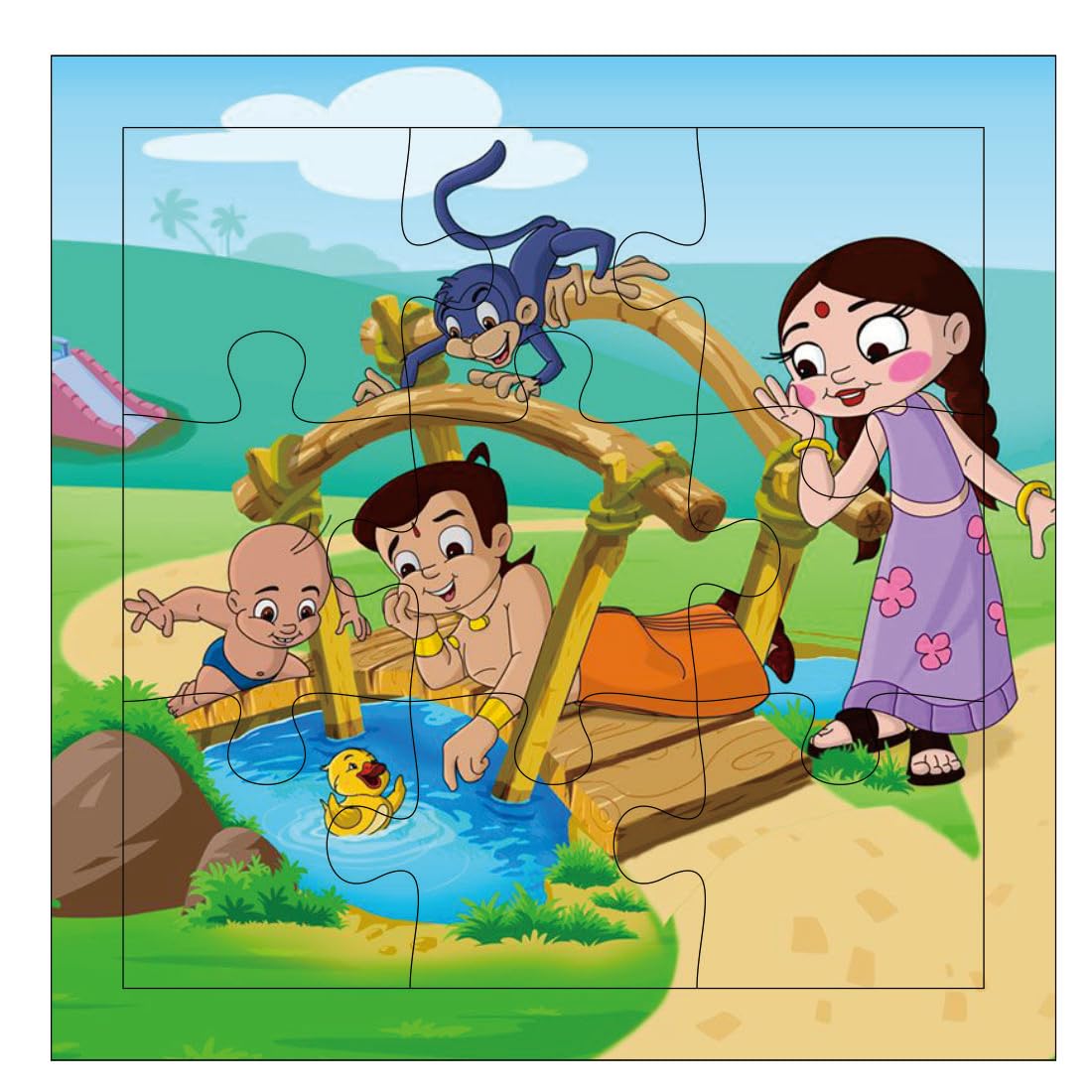 Otidge Chota Bheem wooden jigsaw puzzles, pack of 4 - image 5