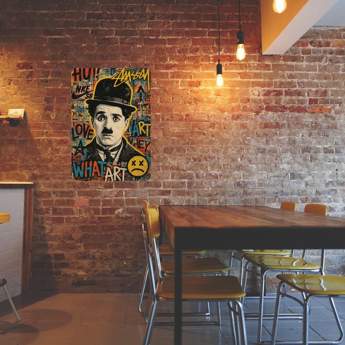 Zesta Charlie Chaplin self-adhesive MDF wooden wall hanging - image 5