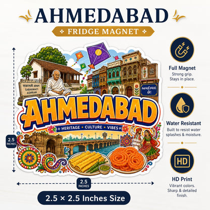 Zesta Ahmedabad wooden fridge magnet - image 5