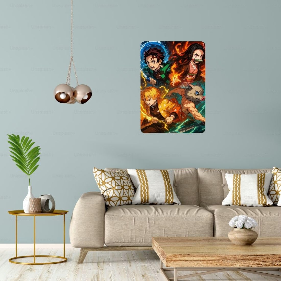 Zesta Demon Slayer( – Design 2 self-adhesive MDF wooden wall hanging - image 5