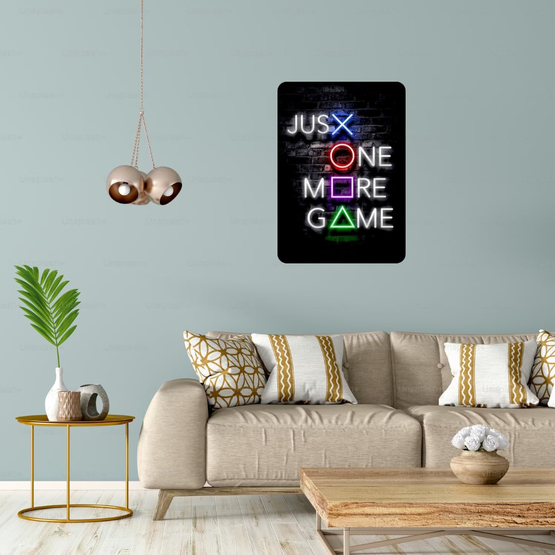 Zesta Just One More Game self-adhesive MDF wooden wall hanging - image 6