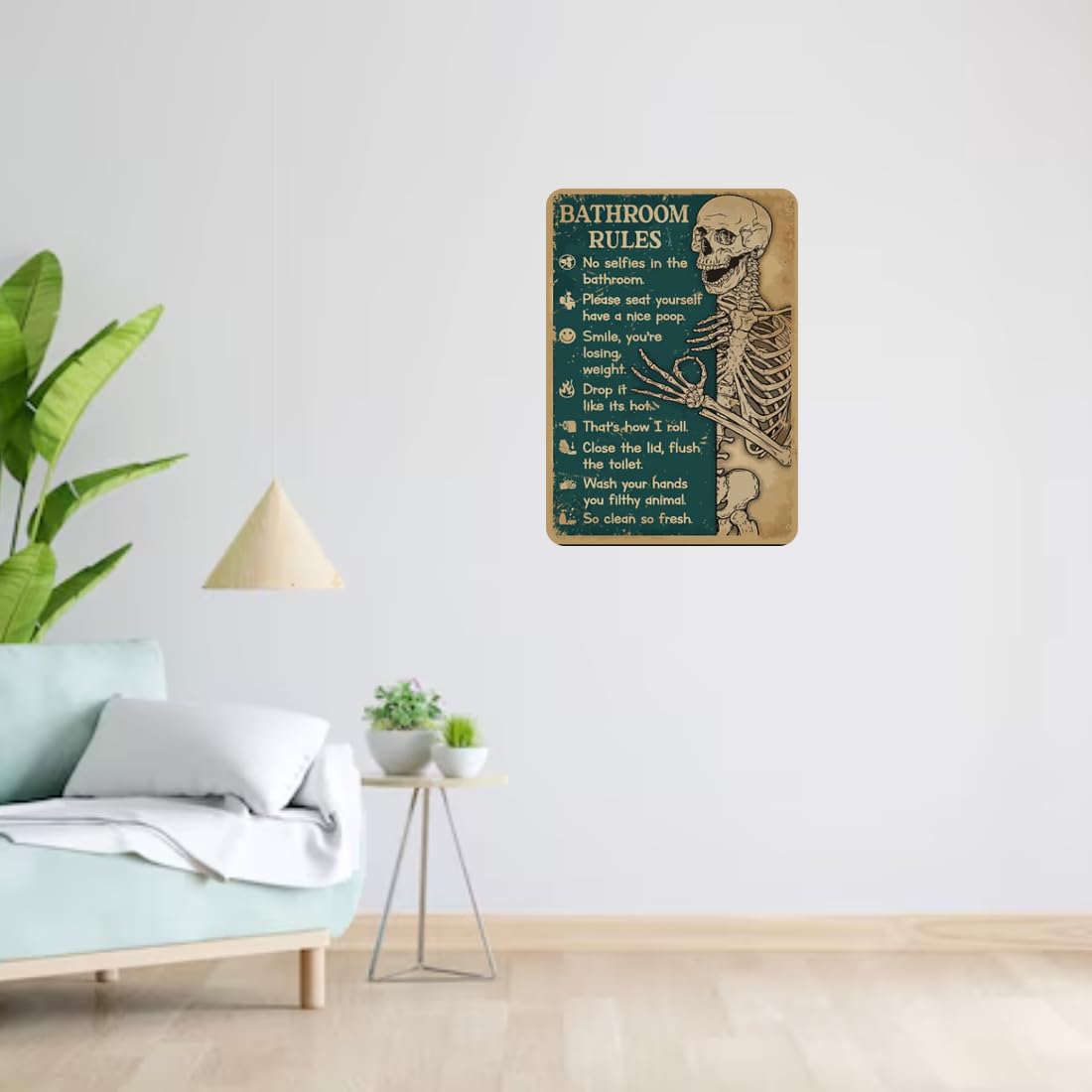 Zesta Bathroom – Design 4 self-adhesive MDF wooden wall hanging - image 6