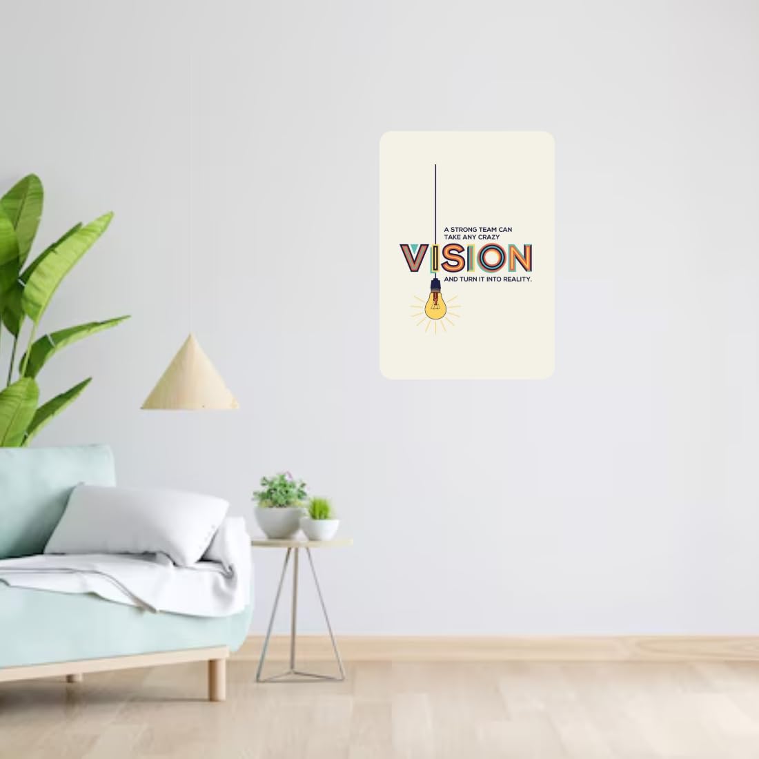 Zesta Vision self-adhesive MDF wooden wall hanging - image 6