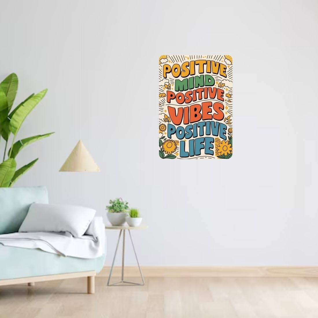 Zesta Positive Mind self-adhesive MDF wooden wall hanging - image 6