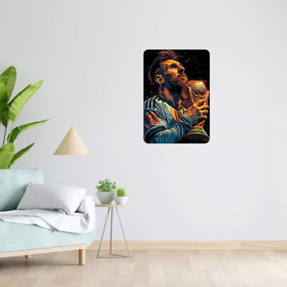 Zesta Messi – Design 3 self-adhesive MDF wooden wall hanging - image 6
