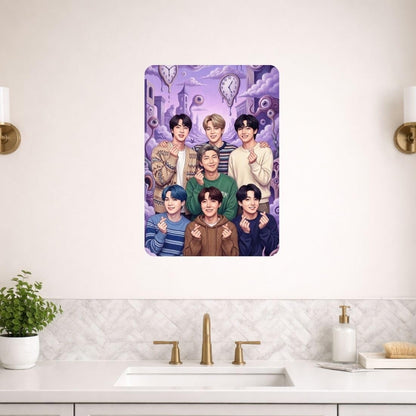 Zesta BTS – Design 3 self-adhesive MDF wooden wall hanging - image 6