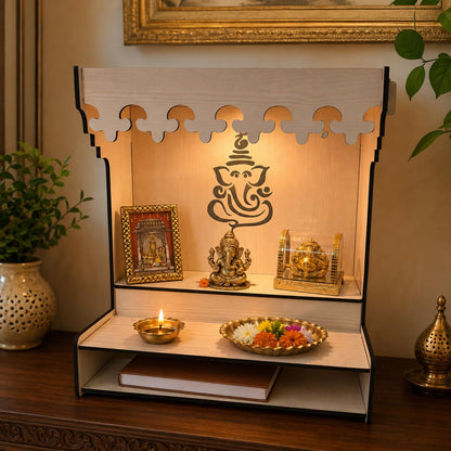 Zesta White Temple DIY Wooden Mandir – image 6