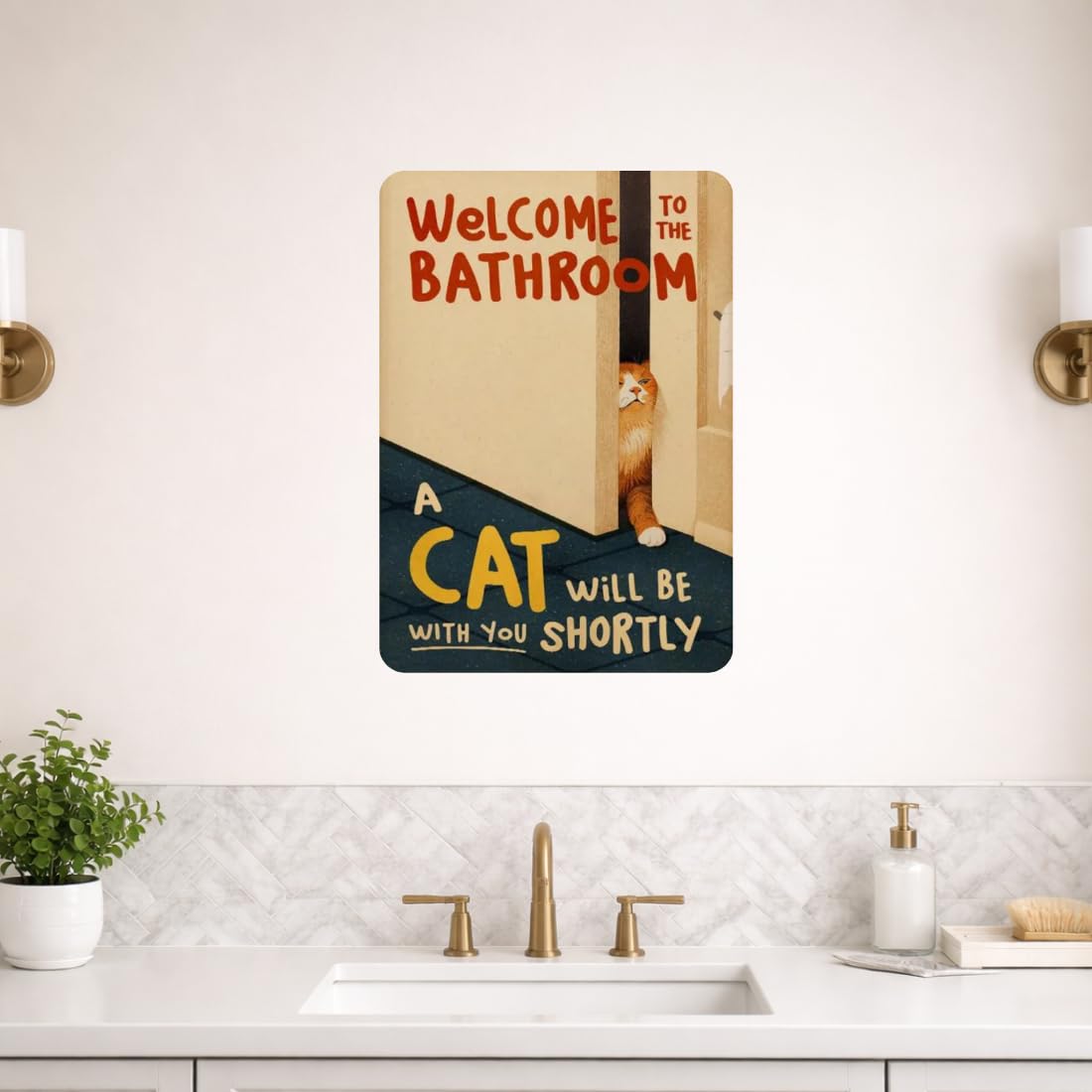 Zesta Bathroom self-adhesive MDF wooden wall hanging - image 6
