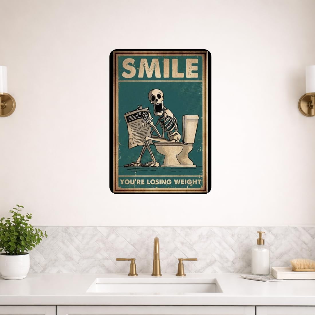 Zesta Bathroom – Design 5 self-adhesive MDF wooden wall hanging - image 6