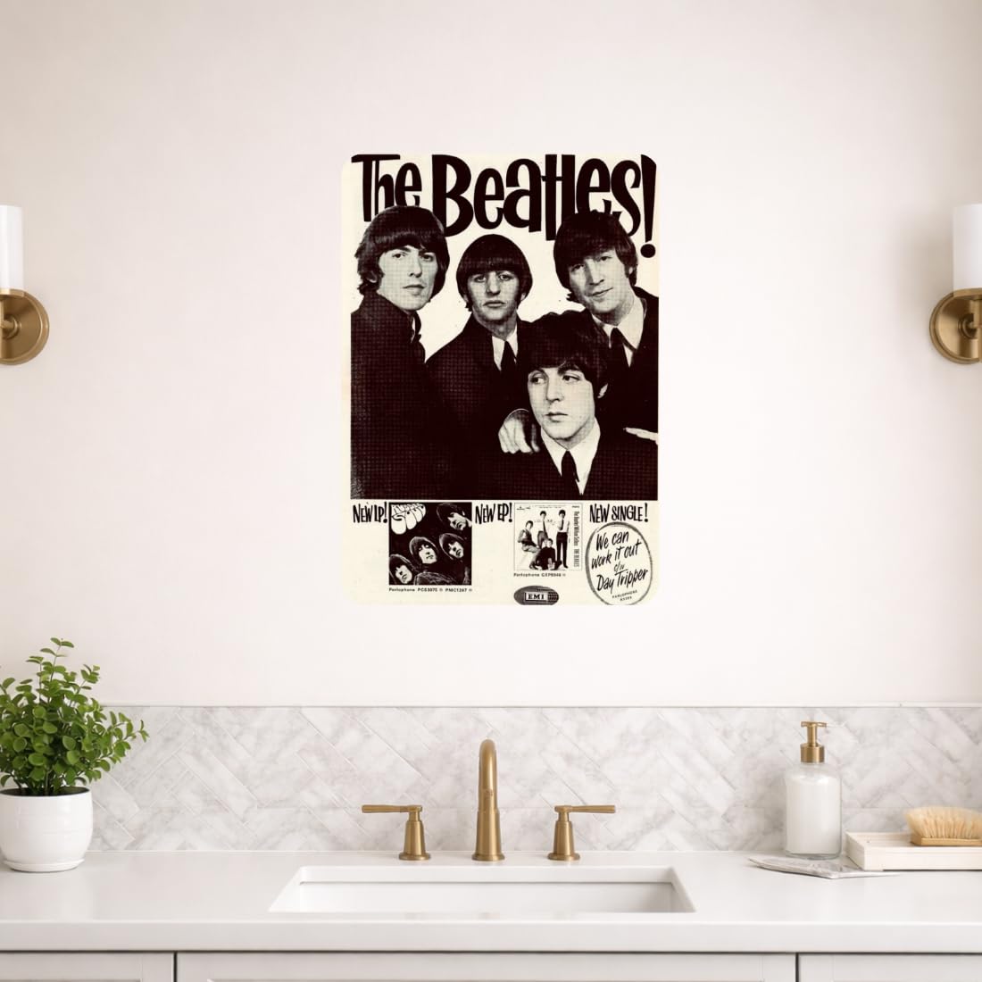 Zesta Beatles – Design 4 self-adhesive MDF wooden wall hanging - image 6