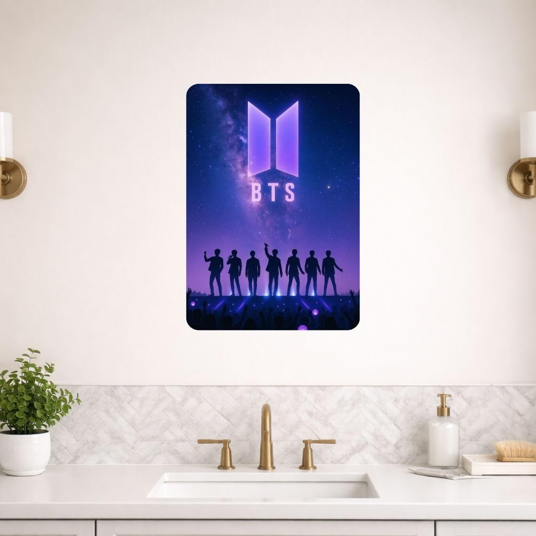 Zesta BTS self-adhesive MDF wooden wall hanging - image 6