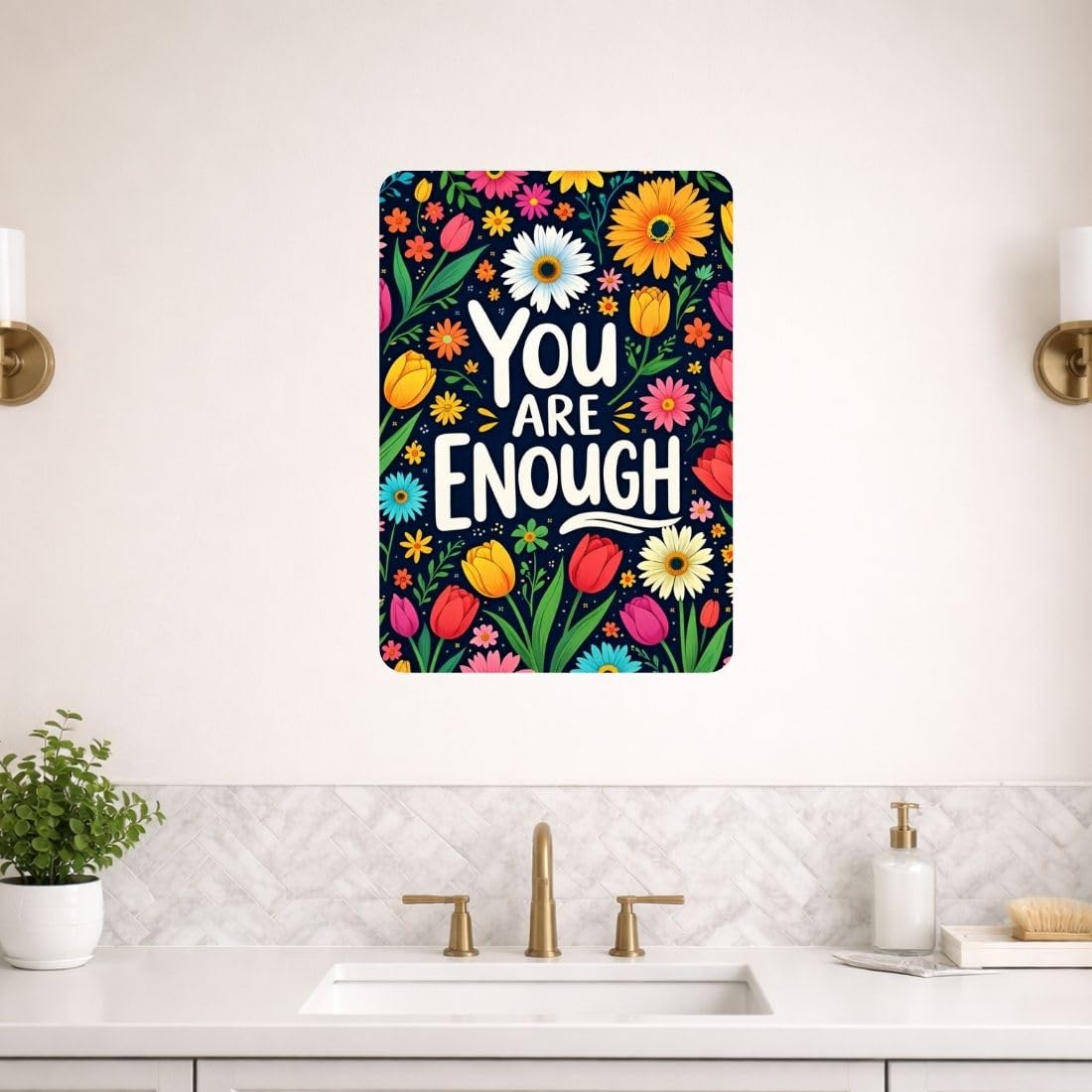 Zesta You Are Enough self-adhesive MDF wooden wall hanging - image 6