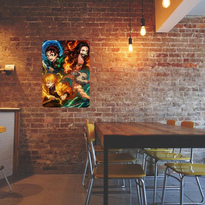 Zesta Demon Slayer( – Design 2 self-adhesive MDF wooden wall hanging - image 6