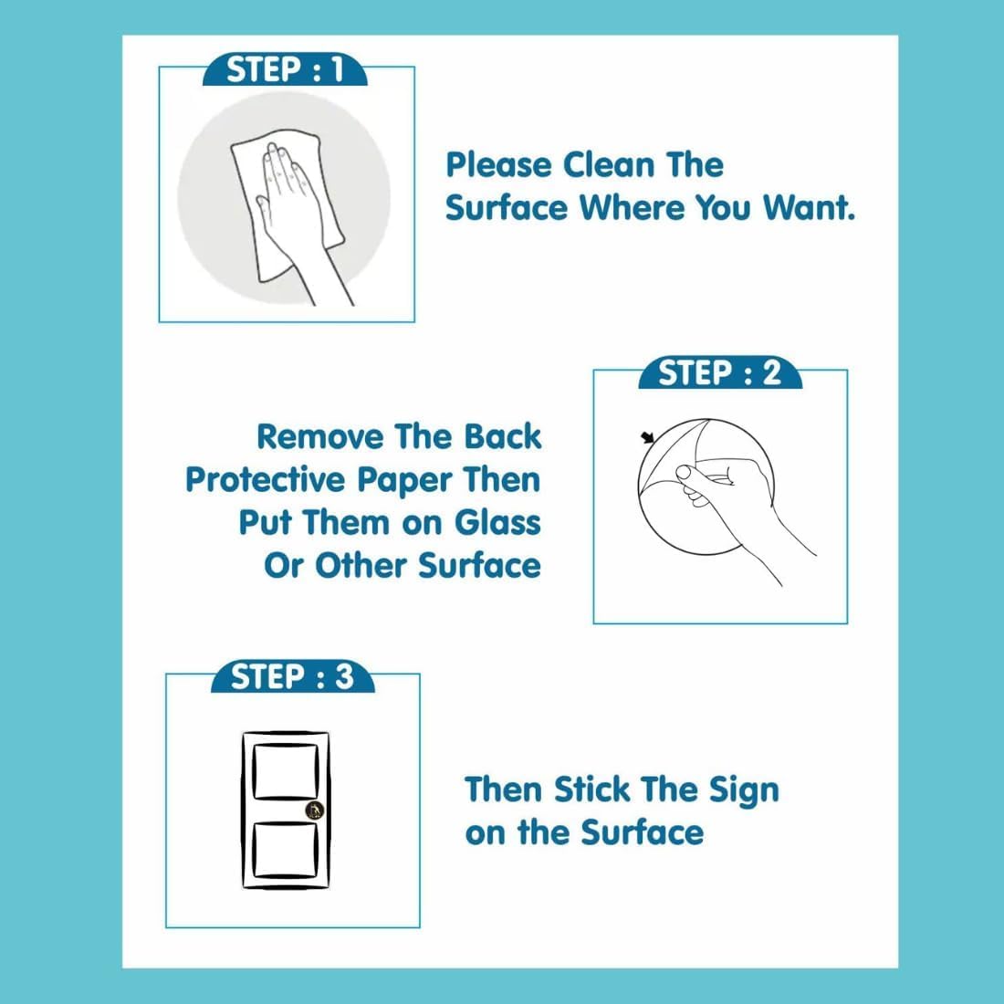 Zesta Push Pull Round Self-Adhesive Acrylic Office Sign – image 6
