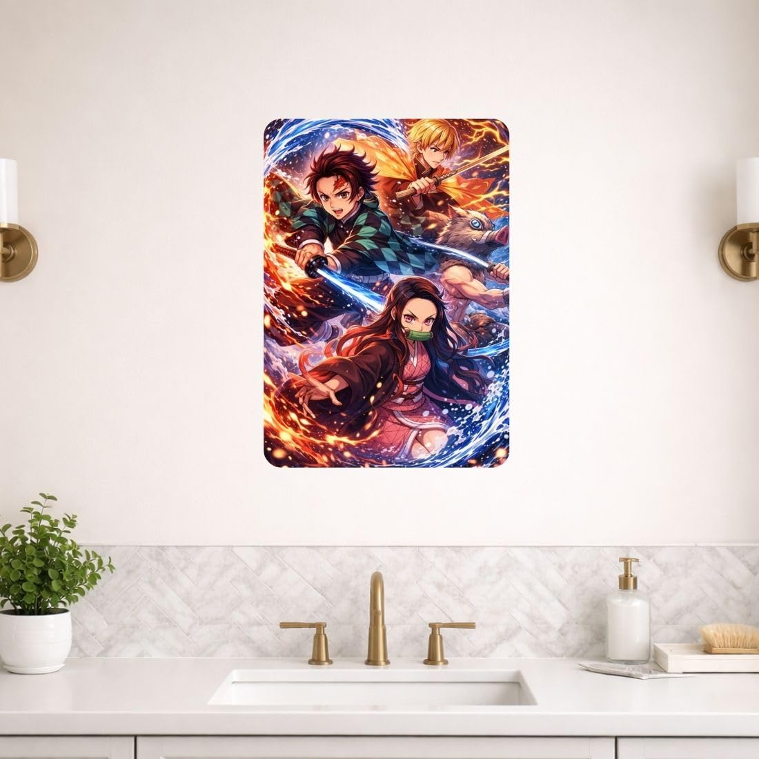 Zesta Demon Slayer – Design 4 self-adhesive MDF wooden wall hanging - image 6