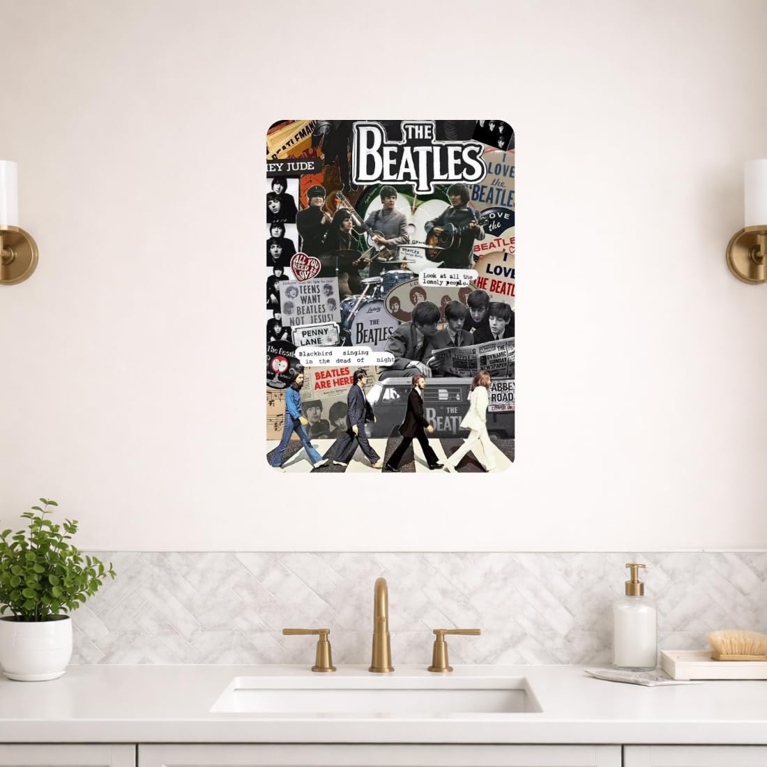 Zesta Beatles – Design 5 self-adhesive MDF wooden wall hanging - image 6
