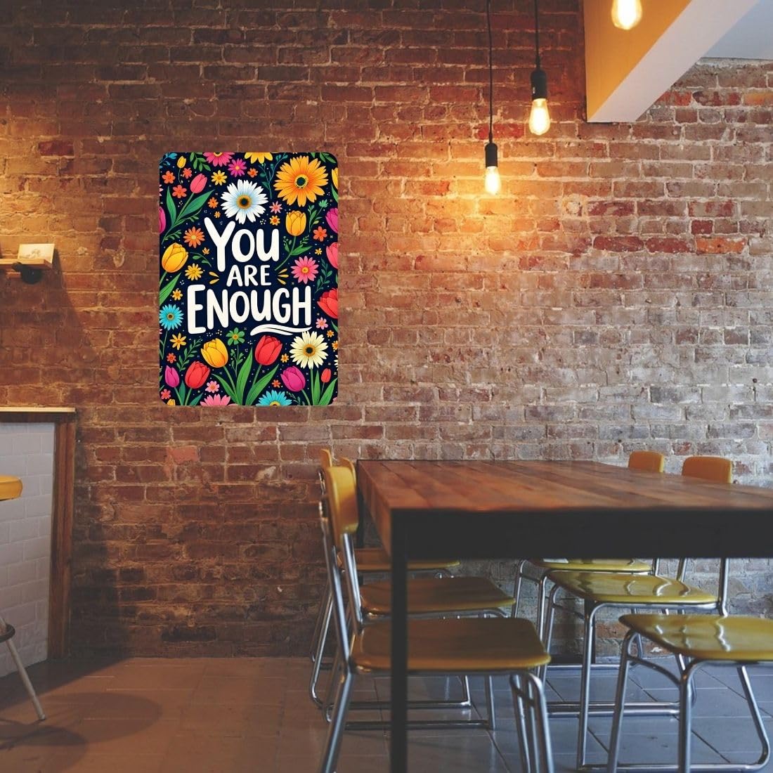Zesta You Are Enough self-adhesive MDF wooden wall hanging - image 7