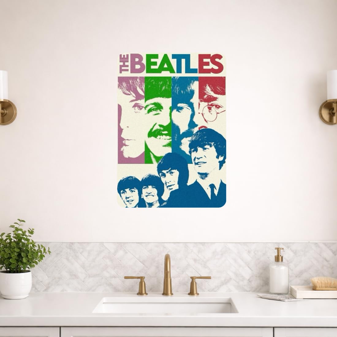 Zesta Beatles self-adhesive MDF wooden wall hanging - image 7
