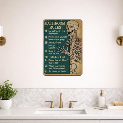 Zesta Bathroom – Design 4 self-adhesive MDF wooden wall hanging - image 7