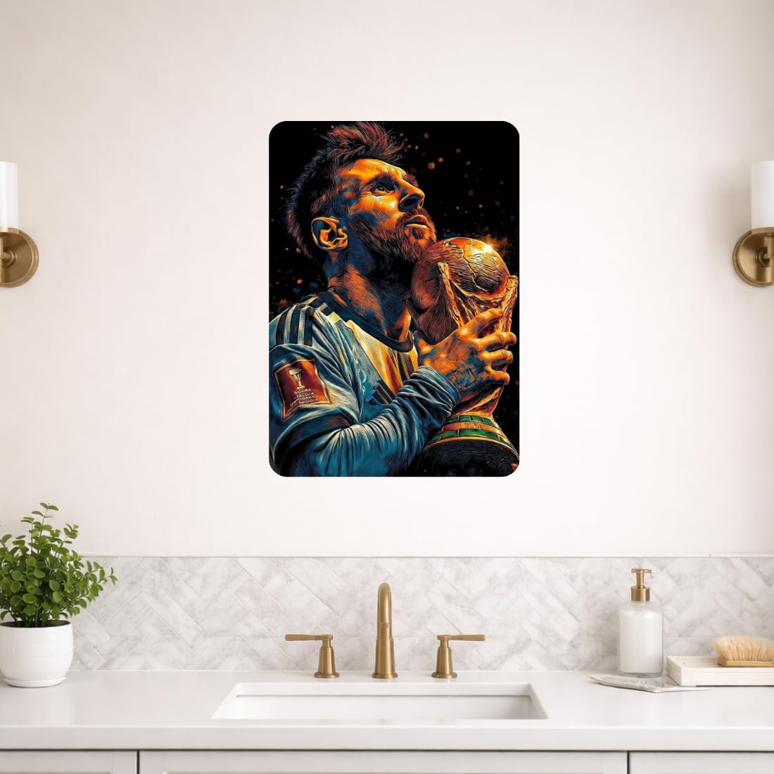 Zesta Messi – Design 3 self-adhesive MDF wooden wall hanging - image 7