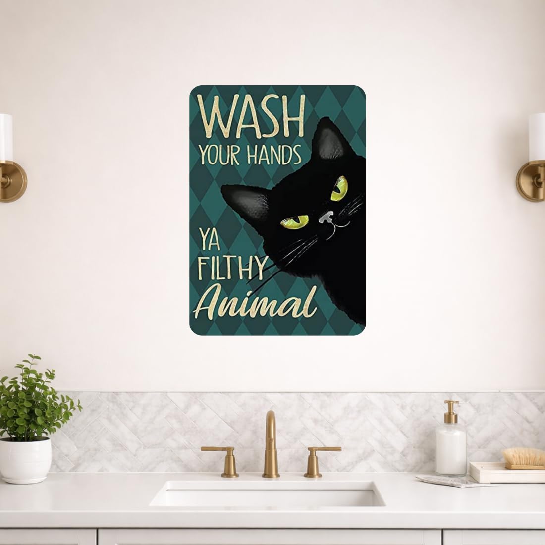 Zesta Bathroom – Design 6 self-adhesive MDF wooden wall hanging - image 7