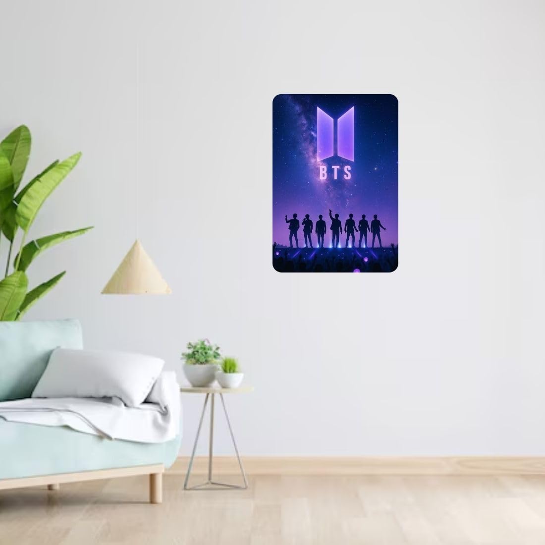 Zesta BTS self-adhesive MDF wooden wall hanging - image 7
