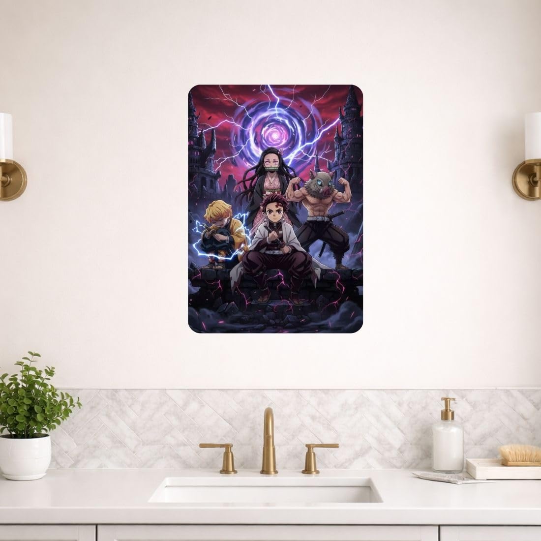 Zesta Demon Slayer self-adhesive MDF wooden wall hanging - image 7