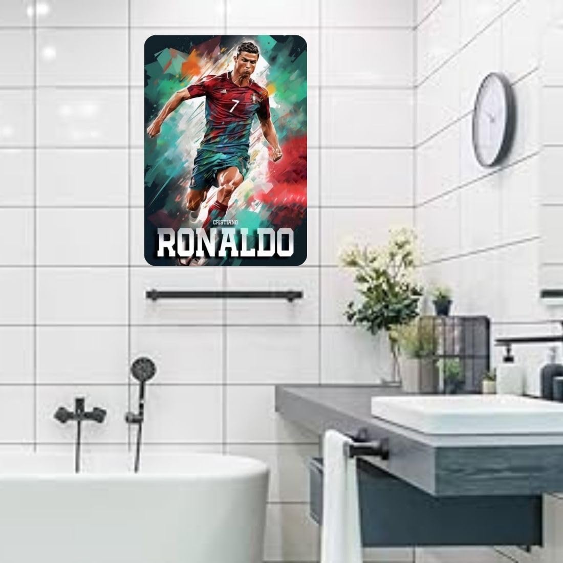 Zesta Ronaldo self-adhesive MDF wooden wall hanging - image 9