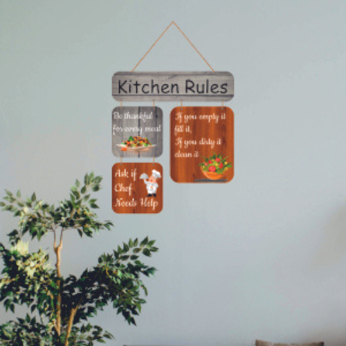 Kitchen Rules MDF Wall Decor.