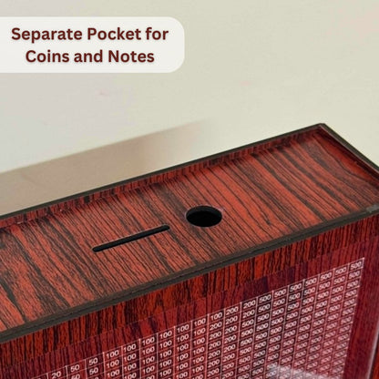 Piggy Bank for Adults with Numbers.
