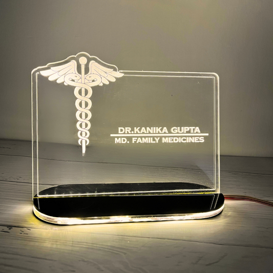 Personalized Hologram Lamp - Gift for Doctor