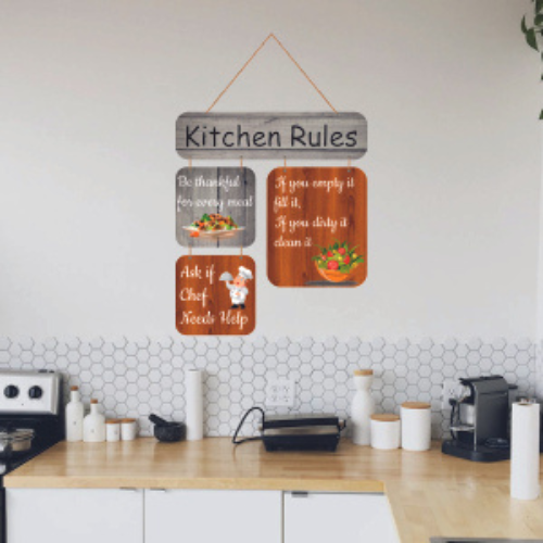 Kitchen Rules MDF Wall Decor.