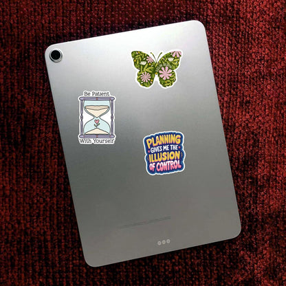 positivity waterproof vinyl stickers size and finish detail